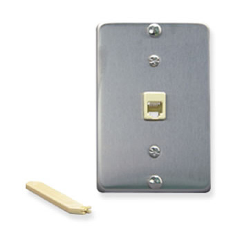 Wall Plate IDC 6P6C STAINLESS STEEL