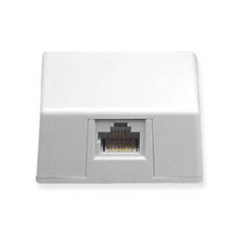 Surface Mount Jack Keyed 8P4C WHITE