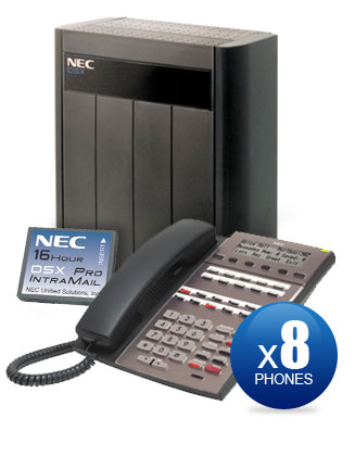 NEC DSX-80 Kit with (8) 22-Key Phones & Intramail PRO Voicemail