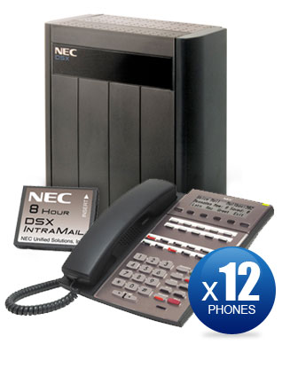 NEC DSX-80 Kit with (12) 22-Key Phones & Intramail Voicemail