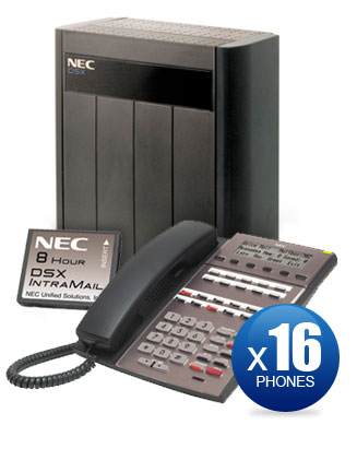 NEC DSX-80 Kit with (16) 22-Key Phones & Intramail Voicemail